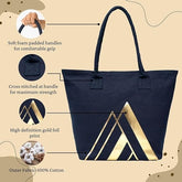 earthsave Handbag for Women | Canvas Tote Bag for Women With Zip | Handbag for Office & College | Printed Canvas Travel Bags For Women | Vegan Bag